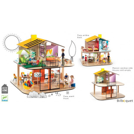 Color House - Maison de poupées en bois (vide)
