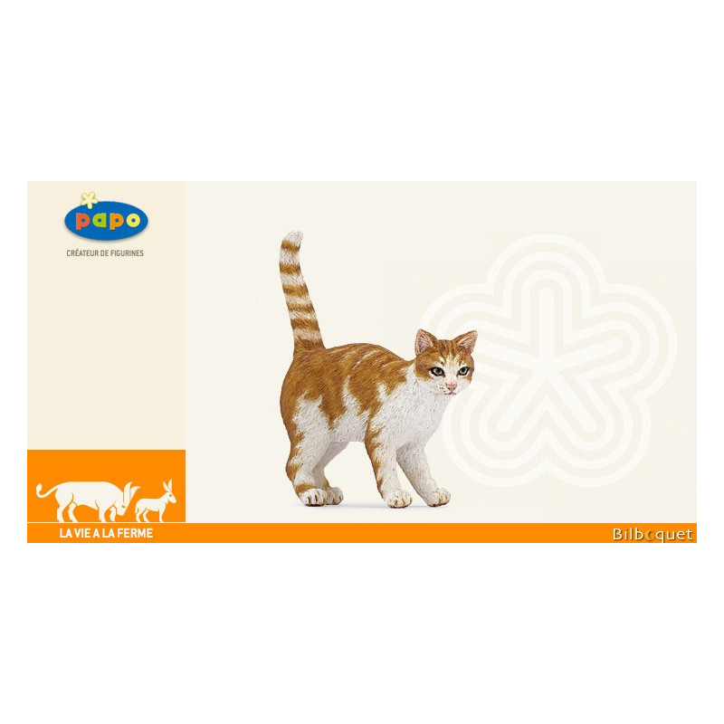 Orange Cat Animal Figurine