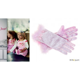 Gants roses Gladys - accessoires pour fille