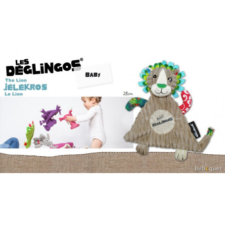 Doudou Jélékros le Lion 28cm - Déglingos Baby