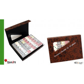 Coffret Dominos Double-Douze en résine