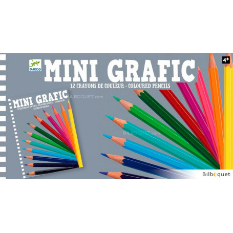 12 crayons de couleur Mini Grafic