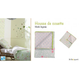 Parure de Lit Végétale - Housse de couette + taie d'oreiller