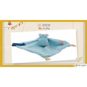 Doudou plat Hippopotame Les Papoum - Moulin Roty