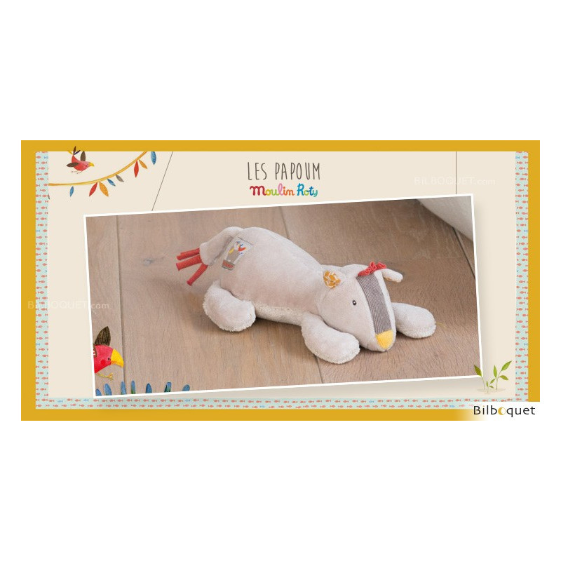 Doudou Hochet Lion Les Papoum Moulin Roty