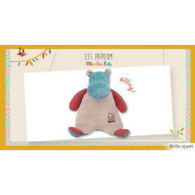 Doudou Hochet Hippopotame Les Papoum - Moulin Roty