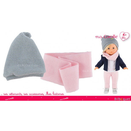 Bonnet & Echarpe Snood pour Poupée Ma Corolle 36cm