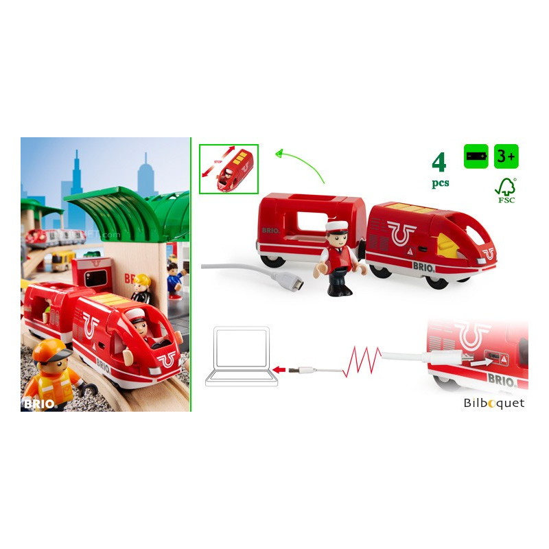 brio travel rechargeable train