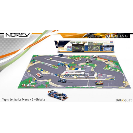 Tapis de jeu Le Mans + 1 véhicule - Norev Racing