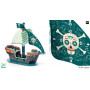 Bateau Pirate 3D en carton POP TO PLAY