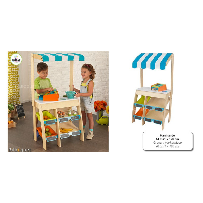 KidKraft Marchande Enfant en Bois incluant Caisse Enregistreuse