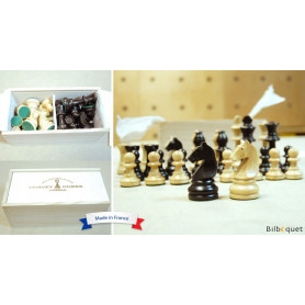 Pièces d'échecs plombées en bois de buis n°4