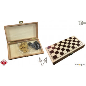 Jeu de dames pliant - Jeu de plateau en bois
