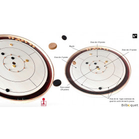 Crokinole 65 - Jeu tactique et d'adresse en bois