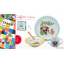 Coffret cadeau 4 pièces Vaisselle enfant Elmer l'éléphant