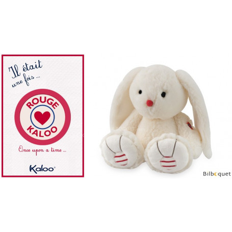 Medium Lapin Ivoire - Lapinou Kaloo Rouge