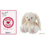 Medium Lapin Ivoire - Lapinou Kaloo Rouge