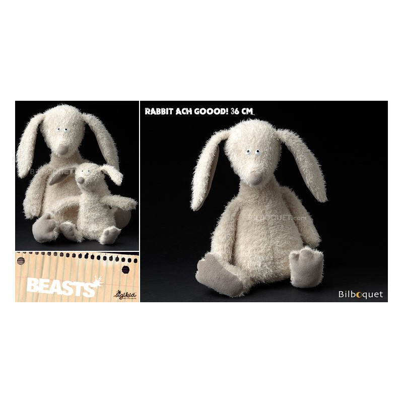 Doudou peluche ours blanc beige MINIFEET