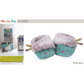 Chaussons bleus Chat pour bébé 0-6 mois Les Pachats