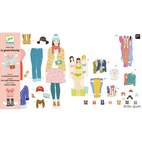 Le grand dressing - Paper Dolls - 3 personnages et 110 vêtements