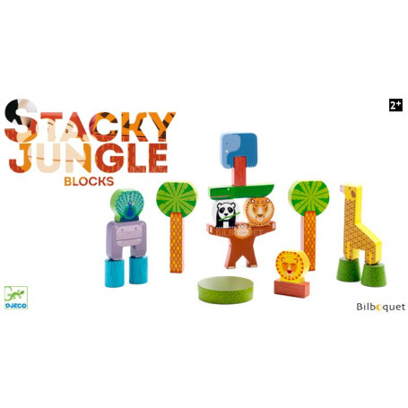 Stacky Jungle - 20 blocs de construction en bois